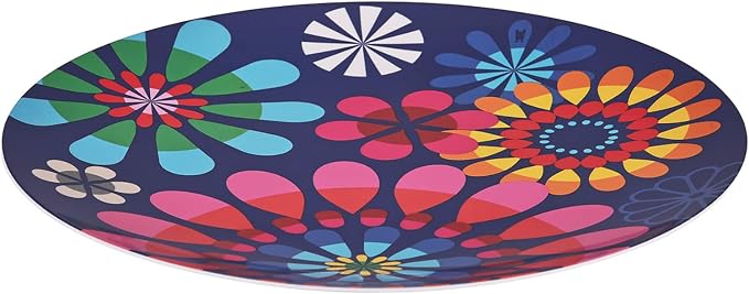 French Bull Plates - 4 Piece Set - 11 inch Melamine Dinner Plate Set - Melamine Dinnerware for Indoor and Outdoor - Festival