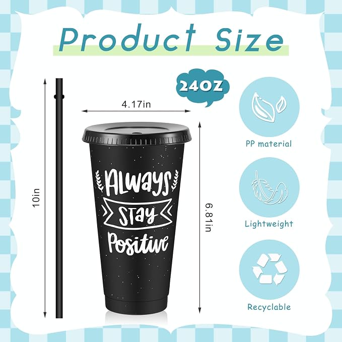Uiifan 50 Pcs Inspirational Cups Bulk Appreciation Gifts for Employee Coworker Staff Team Thank You Gifts, Office Prizes for Adults Work Party Favors, Associates, Giveaways (Stylish Color)