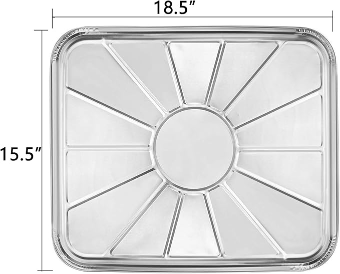 Lawei Set of 30 Disposable Foil Oven Liners - 18.5 x 15.5 Inch Aluminum Foil Liners Oven Drip Pan Tray for Cooking Baking Roasting and Grilling, Keep Your Oven Clean and Healthy