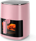 OLIXIS Air Fryer 6 Quart with Window Square Airfryer 12-in-1 Air Frys, Roast, Reheat, Dehydrate, Bake, Steam, Fries, Custard, Chicken, Wings, Sea Food, Vegetabels,400F, White