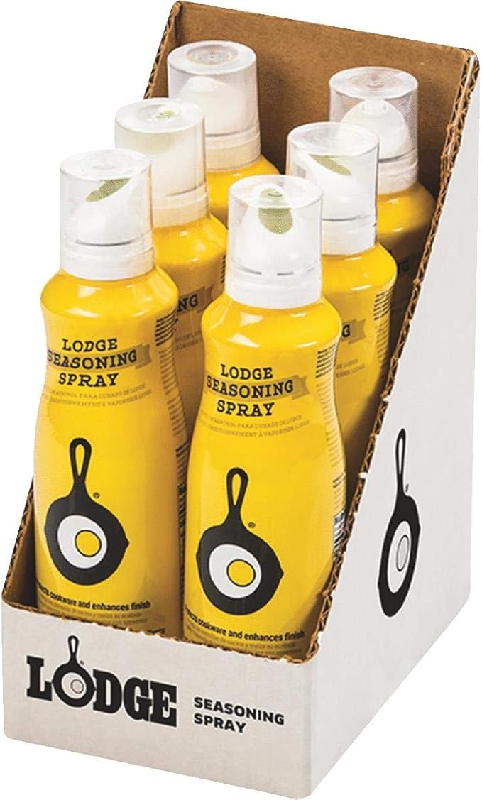 Lodge Cast Iron 8-Ounce Seasoning Spray and Lodge Chainmail Scrubbing Pad Set