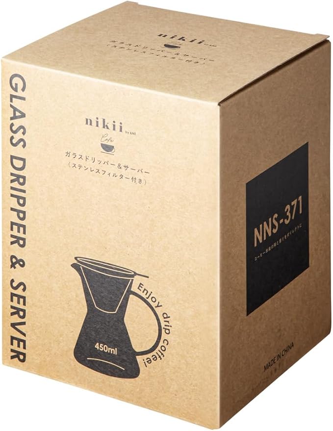 新品未使用！THE DRIPPER BOX!? DAMNGOOD!!ver. &NE NNS-371 Glass Dripper & Server with Stainless Steel Filter