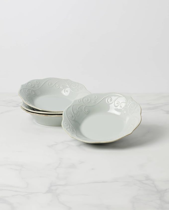 Lenox 895723 French Perle Ice Blue Pasta Bowls, Set Of 4
