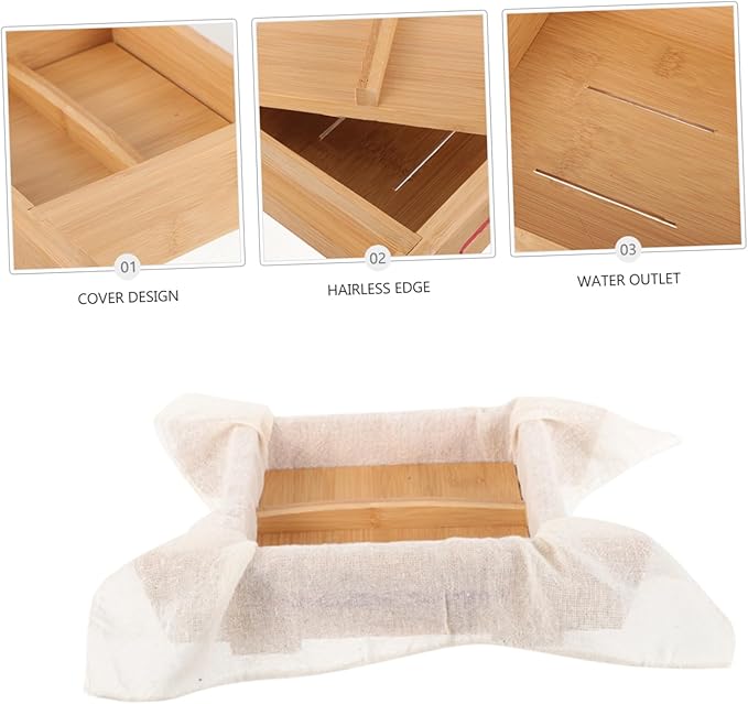 Tofu Maker Wooden Tofu Press Mold for Homemade Tofu Cheese DIY Tofu Making Tool with Smooth Surface for Firm Tofu and Silken Tofu Preparation