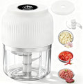 Electric Garlic Chopper, Mini Portable Veggie Chopper, 2026 New Small Garlic Chopper Mincer, USB Rechargeable, Wireless Veggie Grinder, For Mashing Onion, Garlic, Chili, Ginger (White, 3 blades)