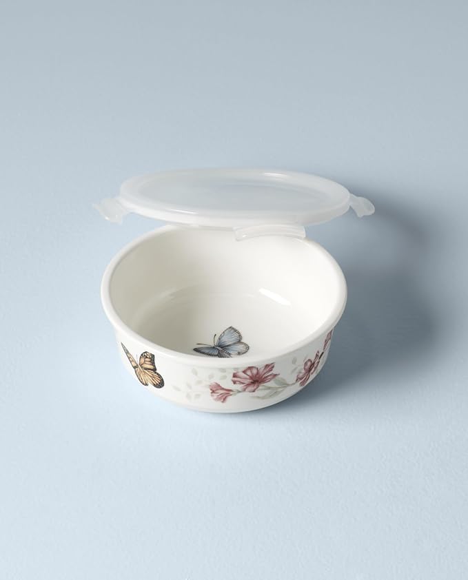 Lenox 824646 Butterfly Meadow Serve & Store Container, Small Container 6.25"D x 2.75"H