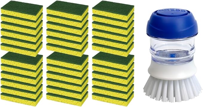 CELOX 36 Pack Dish Sponge for Kitchen, Dish Scrubber with Soap Dispenser for Pots, Dishes, Bowls