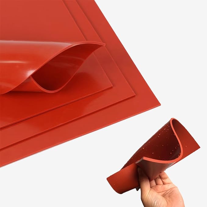 Red Silicone Rubber Sheet Silicone Mat Extra Large Mats for Crafts Jewelry Casting Resin Moulds DIY Gaskets and Seals 500x500x5mm