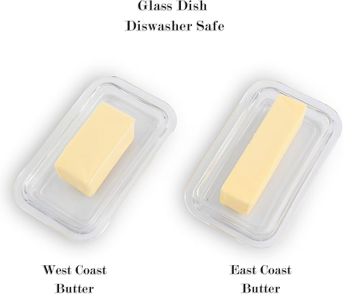 Arthur Court Glass Butter Dish with Lid Elk Head Knob | Classic 2-Piece Design Covered Butter Keeper | Covers and Holds a Standard Stick of Butter | Rustic Cabin Lodge Décor
