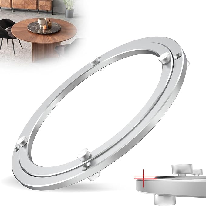 Lazy Susan Hardware,10 inch Heavy Duty Lazy Susan Bearing Kit,Rotating Serving Turntable for Aluminium Alloy Turntable Bearing,Swivel Base Hardware for Dining Table,DIY,Display Stand,Workbench