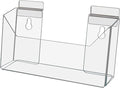 Marketing Holders 12 Pack Slatwall Postcard Holder for 7.5 Inch Wide Advertisement Materials Clear Acrylic Space Saving Literature Display Rack in Retail Stores and Offices No Assembly Required