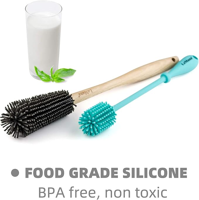 Silicone Cooking Utensils Set,Bottle Brush Set,Reusable Food Storage Bags