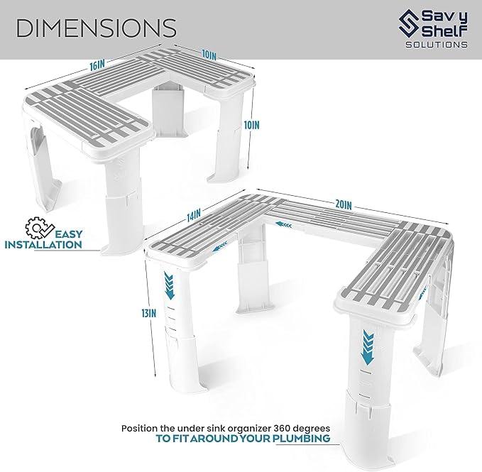 Spicy Shelf 3.0 - Expandable 2 Tiered Spice Rack Organizer for Cabinet & Pantry - Kitchen Seasoning Organizer - Cabinet Spice Racks for Inside Cabinets (Spicy Shelf Premium) - Home Organization