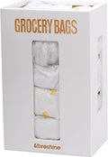 Libreshine Extra Large White Bamboo Grocery Bag Holder for Plastic Bags, Under Sink Cabinet or Wall Mounted Organizer, Space-Saving Bag Dispenser for Kitchen, Pantry, Laundry Room, Garage