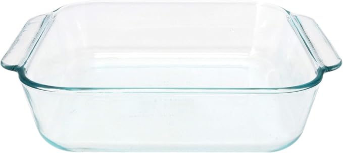 Pyrex 222 2qt Glass Baking Dish & 222-PC Red Food Storage Replacement Lid - Made in USA