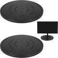 2 Pcs Lazy Susans, 16" Turntable Rotating Swivel Stands with Steel Ball Bearings, Heavy Duty Plastic Swivel Bases, Double-Sided Rotating Flat Stands for Arts, Monitor, Crafts, TV