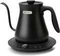 INFOOD 0.8L Gooseneck Electric Kettle, Precise Temperature Control for Pour Over Coffee & Tea, 1200W Fast Boiling Water, Auto Shut Off, Scheduling, Stainless Steel, Black