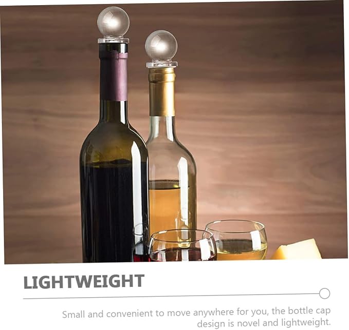 Alipis 24pcs Glass Ball Wine Stoppers Decorative Bottle Caps Food-Grade Material Vacuum Seal Function for Wine and Oil Dispensers Design for Home Use