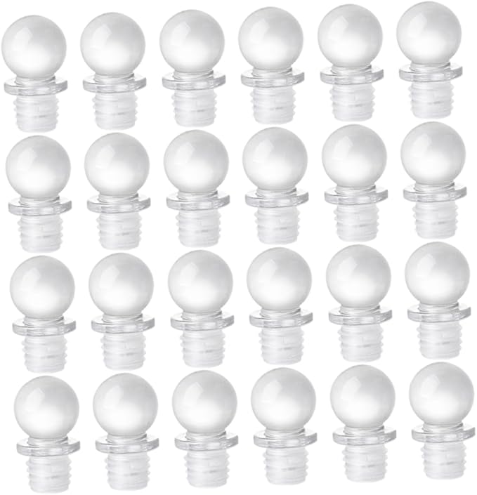 Garneck 24pcs Glass Ball Wine Bottle Stoppers Reusable Wine Savers with Airtight Seal and Beverages and Glass Design Great for Home Use