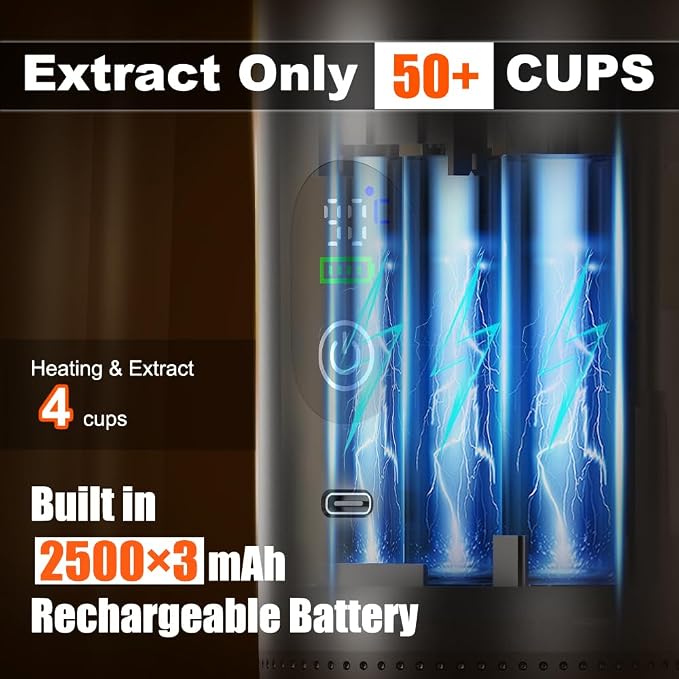 Portable Coffee Maker for Travel,Self-Heating Espresso Machine with USB-C,LED Display,20 Bar,Compatible with Coffee Grounds&Capsules (Ns&DG)–Portable Espresso Maker for Car,RV,Camping,Office