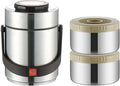 Thermal For Hot Food,1.5L Bento Lunch Box,2-Tier Stackable Insulated Food Jar,Portable Stainless Steel Food Container,Leakproof Insulated Lunch Container For Hot Food,For Office Picnic Travel(Silver)