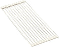 Silicone Non-Slip Dish Drying Rack, Drain Board Over the Kitchen Sink, Roll-Up Dish Rack Drainer, Rust-Resistant Drain Board(White,12 Long rods)