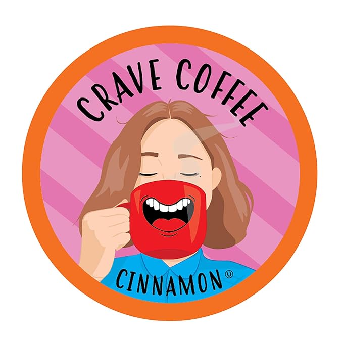 Crave Beverages Flavored Coffee Pods Compatible with 2 K-Cup Brewers, Single Serve Cinnamon, 40 Count