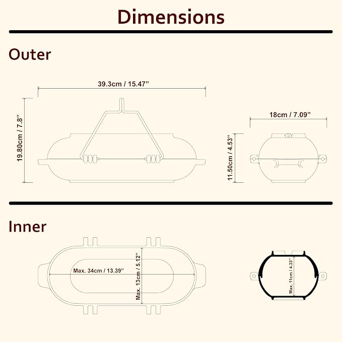 Cast Iron Potato Baker with Lid for Grill, Oven & Campfire | Pre-seasoned raw cast iron, Multi-use sourdough & bread pan, Lid acts as standalone pan, Hanging handles for campfire tripod