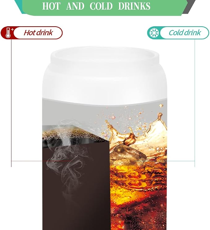 YOUKE OLA 20 Pack Sublimation Blank Beer Glass Cup Can Shaped Frosted with Bamboo Lids Borosilicate Glasses Tumbler Mason Jar Cups Mug with Glass Straw for Beer, Juice, Soda, Iced Coffee, Drinks 16oz