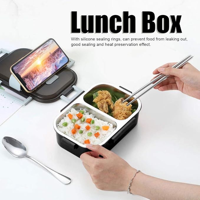 1200ml & 700ml Lunch Box Food Lunch Containers Portable Adult Bento Lunch Box Food Storage Bowl for School Office Outdoor Travel