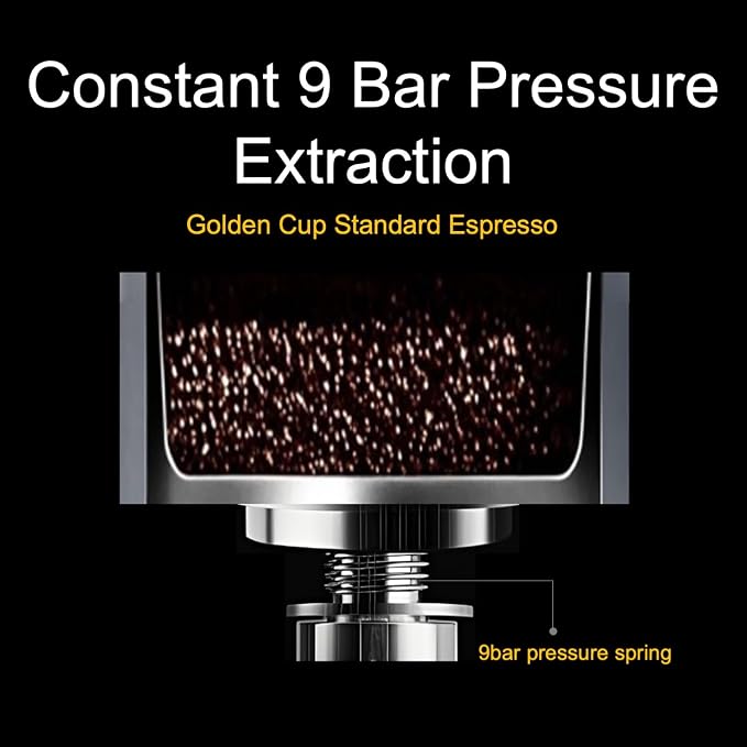 M5 Manual Espresso Maker, Portable Coffee Machine with 2-in-1 Bottomless Portafilter, No Electricity for Camping Travel Office, Cafe-Quality Stainless Steel, 80ml Tank & 2-Year Warranty