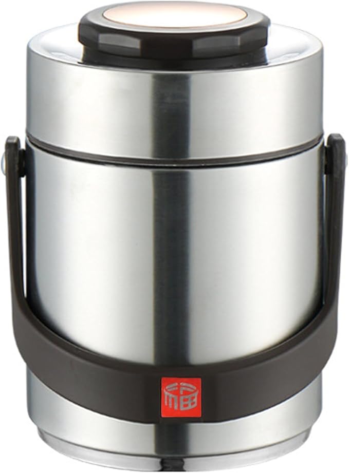 Thermal For Hot Food,1.5L Bento Lunch Box,2-Tier Stackable Insulated Food Jar,Portable Stainless Steel Food Container,Leakproof Insulated Lunch Container For Hot Food,For Office Picnic Travel(Silver)