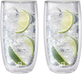 Zwilling J.A. Henckels 39500-120 Double Wall Glasses, 16.5 fl oz (470 ml), Set of 2, Tumbler, Highball, Heat Resistant, Double Wall Construction, Cup