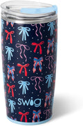 Swig Life 22oz Insulated Tumbler, Travel Coffee Tumbler with Lid, Cup Holder Friendly Travel Coffee Mug, Stainless Steel, 22 oz Tumblers, Reusable Insulated Mug with Lid (Miss Independence)