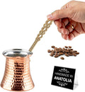 Hakan Turkish Coffee Pot | Stove Top Water Boiler, Coffee Maker, Butter, Chocolate & Milk Warmer | Even and Quick Heat with Handcrafted Copper Material | Coffee Gifts Idea, 6.5 Oz (190 cc)