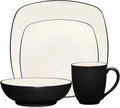 Noritake Colorwave Graphite 4-Piece Square Place Setting, Service for 1