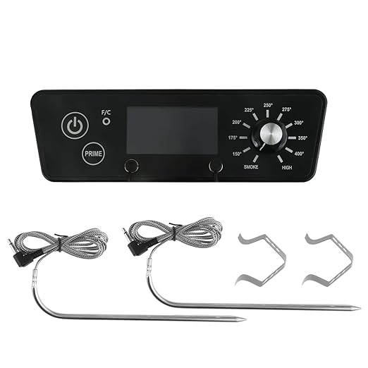 Digital Thermostat Controller Board Kit Replacement for Pit BOSS 3/4/5 Series Vertical Pellet Smoker, Equipped with Two Digital Meat Temperature Probes
