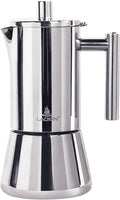 LAOION Stovetop Espresso Maker, 12Cup 17.5 oz Moka Pot, Stainless Steel Cuban and Italian Coffee Maker for Cafetera Cubana, Greca De Cafe Induction Stovetop Compatible, Coffee Gift for Home Travel