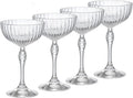 Bormioli Rocco America '20s 7.5 oz. Cocktail Coupe Glasses, Clear, Set of 4