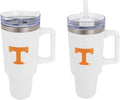 Desert Cactus University of Tennessee UT Knoxville Volunteers Vols Large Insulated Stainless Steel Handle Lid Straw Reusable Double Walled Cup Hot Cold Drinkware (40oz Ounce Rally Tumbler Design E)