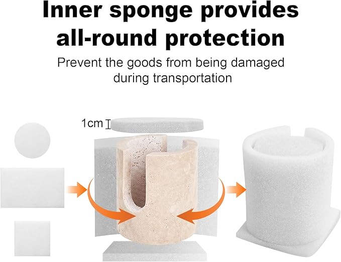 Natural Travertine Sponge Holder for Kitchen Sink Counter w A Plant-Based Kitchen Sponge, Fast Drying, Durable, Compact, Wabi-Sabi & Unique Sponge Caddy, Sink Organizer, Beige Travertine Home Decor