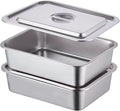 4-Piece 4 Inch Extra Deep Lasagna Baking Pan with Lid, 11x14 Inch 7.4QT Large Stainless Steel Nonstick Lasagna Baking Roasting Pans Casserole Dishes for Oven with Lids(M, 2 Pack)