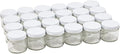 Pinnacle Mercantile 2 oz Glass Jars Containers Spice Straight Sided with White Metal Lids 24 ct case