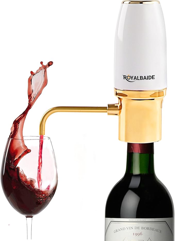 Electric Wine Aerator Dispenser Electric Smart Decanter with USB Rechargeable,Electric Wine Decanter and Wine Dispenser Pourer,Wine Gift for Mom Wife