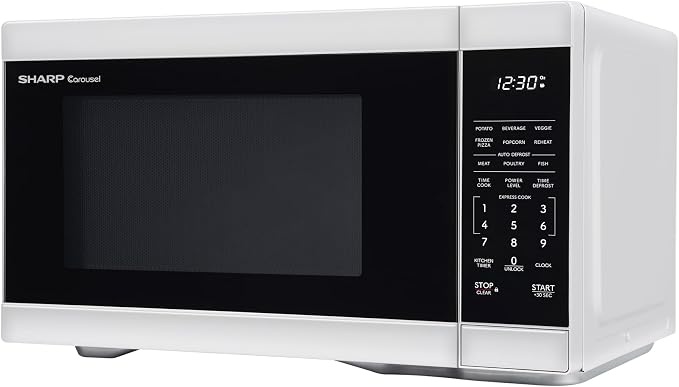 Sharp SMC1161KW 1.1 cu. ft. 1000W White Countertop Microwave Oven