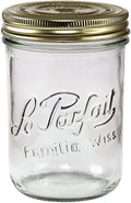Le Parfait Familia Wiss 24oz (750ml) Wide Mouth Glass Canning Jar – 1PK Made in France, Airtight 2-Piece Lid, Reusable Zero Waste & Eco-Friendly for Kitchen Storage & Meal Prep