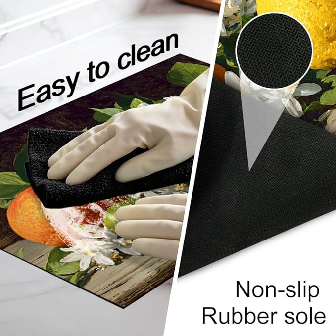 Stove Top Cover for Electric Stove 28.4 x 20.5 Inch Non Slip Stove Mat Oil Proof Citrus Blossom Glass Cooktop Protector Kitchen Counter Mat