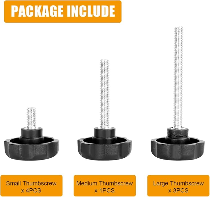 LS‘BABQ Small & Large Thumbscrew Replacement Kits for Blackstone 17" 22" 28" 36" Griddle Stand,8 PCS Knobs Screw Accessories for Blackstone Flat Top Grill Griddle Part Table Stand Leg