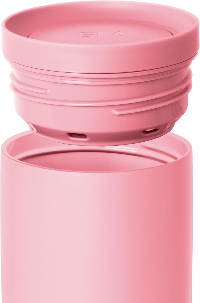 Simple Modern Travel Coffee Mug Tumbler with 360° Lid | Ceramic-Lined Insulated Stainless Steel Cold Brew Iced Coffee Cup | Gift for Women Men Her | Voyager Signature | 16oz | Fruitcake