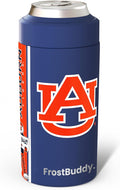Frost Buddy NCAA Universal Buddy - Fits all - Stainless Steel Can Cooler for 12 oz & 16 oz Regular or Slim Cans & Bottles - Stainless Steel (Auburn War)